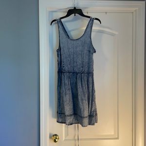 Stone washed denim minidress by Noble U in Large